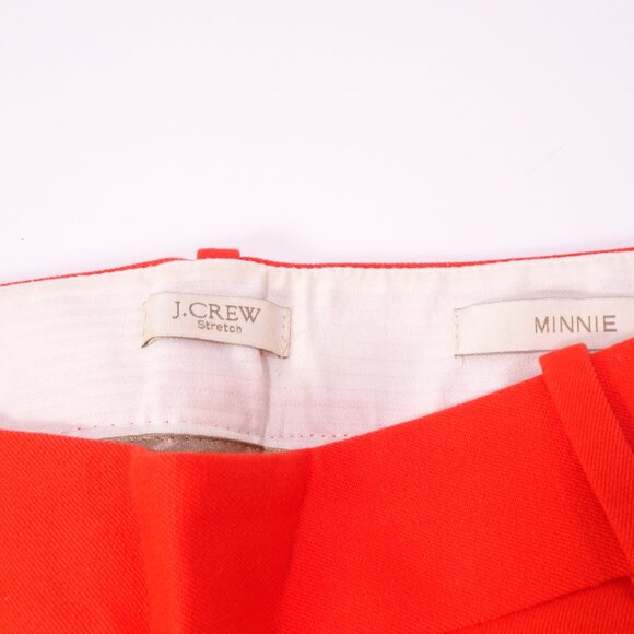 J.Crew Women's Stretch Minnie Pants in Poppy Red Sz 00 IRRG - Picture 7 of 9